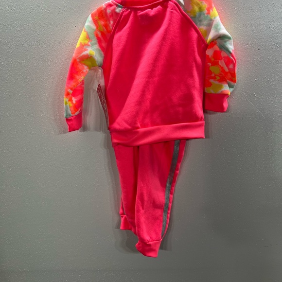 Real Love Girls Size 18 Pink/Grey Butterfly Quilted Joggers Outfit Set - 2 Piece - Picture 5 of 6